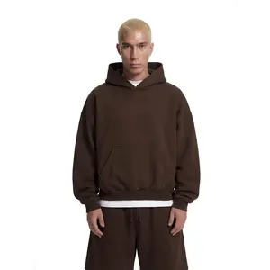 Z25 Athletic Cropped Hoodie, Mocha Brown — 530GSM Organic Jersey Fleece-back