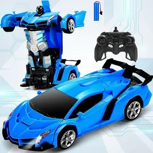 Easter,RC Cars for Boys 3-15,2.4Ghz Remote Control 1:18 Scale Robot Deformation 360° Rotation Rechargeable Batteries Included High-Quality Gift Set,Christmas，new years