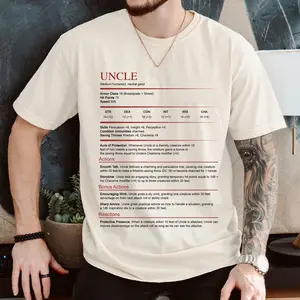 D&D Uncle Stat Block Shirt, Dunge0ns & Drag0ns Uncle Gift, D&D Sweatshirt, Gift for Him