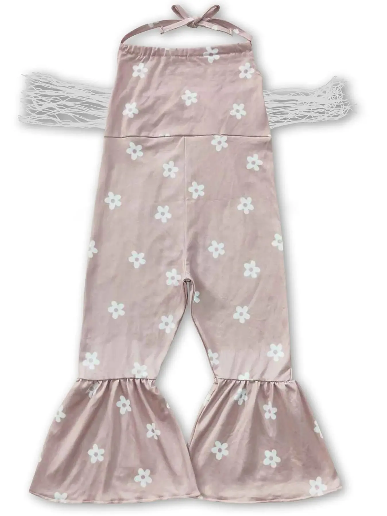 flower with tassel Printed Girls jumpsuits