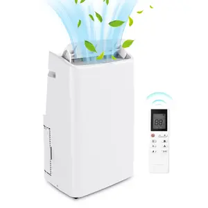 OP-Versatile 12000 BTU Portable Air Conditioners With Remote, Quiet AC Unit for Rooms Up to 550 Sq.Ft., 3-IN-1 Standing Air Conditioner With Fan & Dehumidifier, 3 Speed, Timer, Auto Swing, White Top