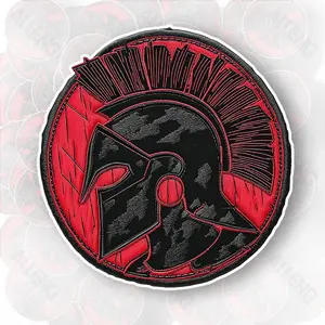 Black and Red Bold Spartan Helmet Vinyl Stickers - Durable, Self Adhesive PVC Stickers for Cars, Trucks, and Laptops | Perfect for Home, Glass, and Metal Surfaces, Vinyl Stickers