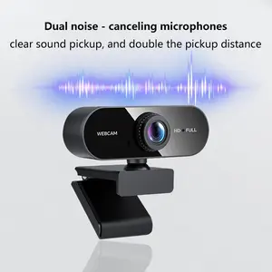 1080P Network Camera for PC & Laptop, HD Streaming Webcam, USB Web Camera, Manual Focus & Automatic Light Correction, Easy Use for Work, Security, Live Streaming