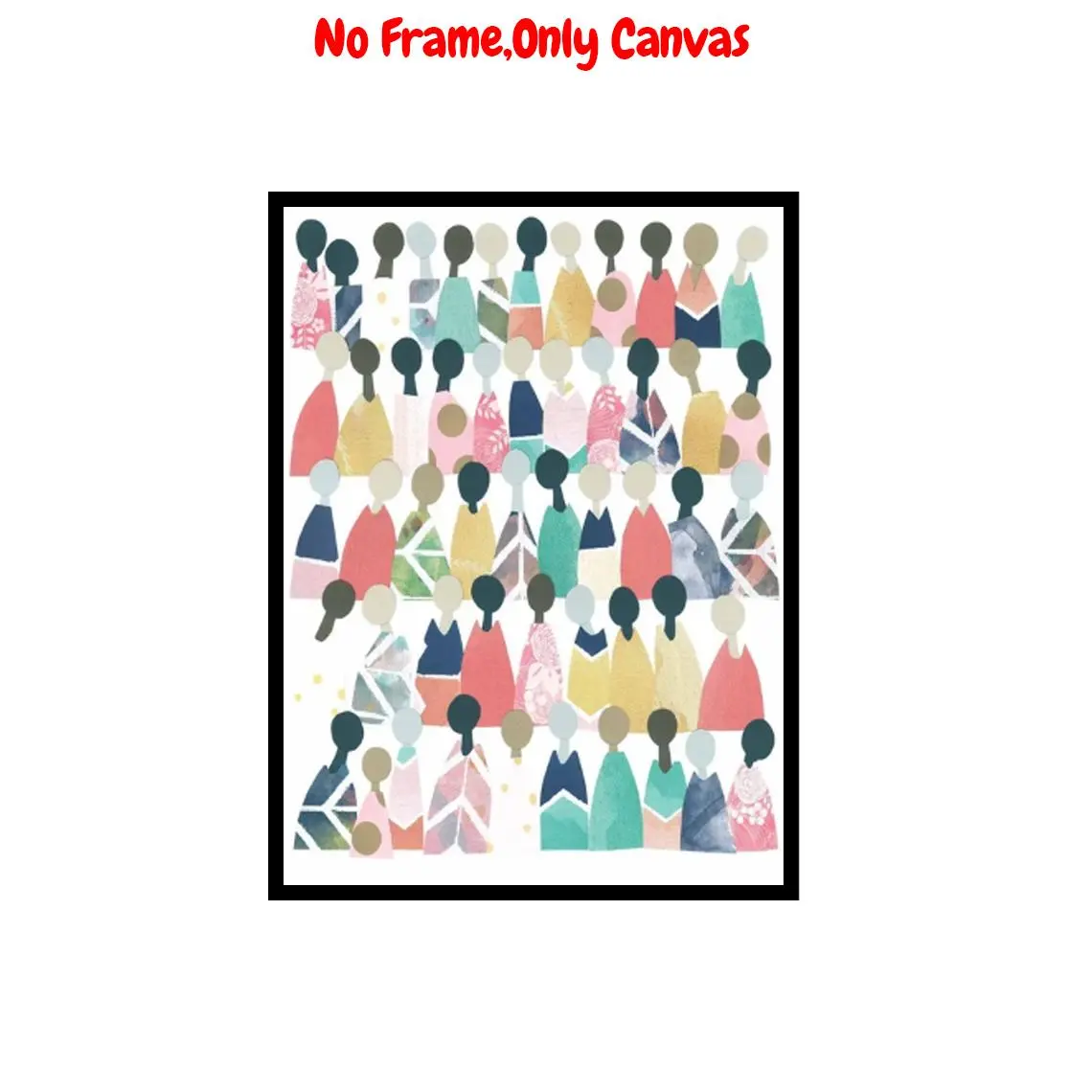 1pc, Wall arts, Modern Posters, figure art, modern painting, Modern Art Design, wall decor, minimalist figure, solidarity, people of color, rainbow people, African American, living room decor, bedroom decor aesthetic, housewarming gift, unframed