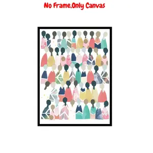 1pc, Wall arts, Modern Posters, figure art, modern painting, wall decor, minimalist figure, solidarity, people of color, rainbow people, African American, living room decor, bedroom decor aesthetic, housewarming gift, unframed