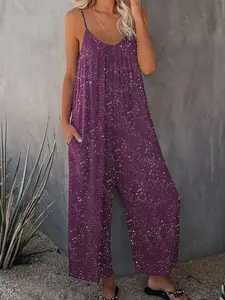 New Sleeveless Long Pants with Pockets, Women's Casual Loose-Fitting Jumpsuits Design, Comfortable All-Season Wear, Perfect for Daily