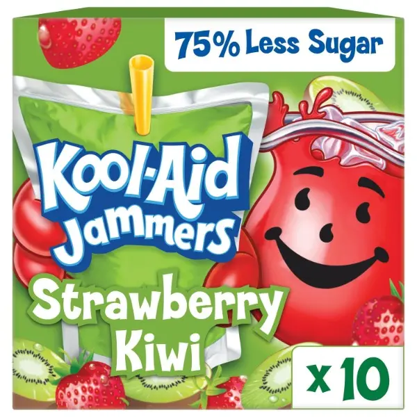 Drink, 10 Pouches Strawberry Kiwi Flavor, 6 fl oz | for Flavorful Hydration and Shareable Refreshment Good Source of Vitamin C, Caffeine Free Gluten Free