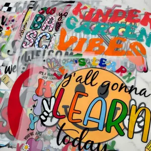 15PCS Back to School Mystery DTF Transfer Bundle – Teacher, Student & Classroom Designs | Ready to Press Heat Transfers | Perfect for T-Shirts, Tote Bags, DIY Gifts & More!