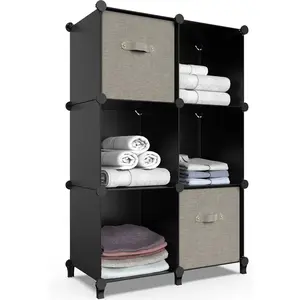 6-Cube Storage Organizer – Versatile Shelf for Closet, Kids’ Room, Bedroom & More |   Cube Bookshelf & Cabinet for Easy Home Organization