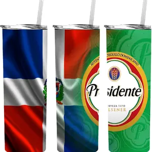 Dominican Flag & Presidente Beverage