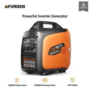 【Father's Day Gift】Efurden 2800-Watts Portable Inverter Generator, Gas Generators for Home Use, Camping, Super Quiet Emergency Home Backup, with Fuel Shut Off, 1.1Gal Fuel Tank, 39Lbs, EPA Compliant