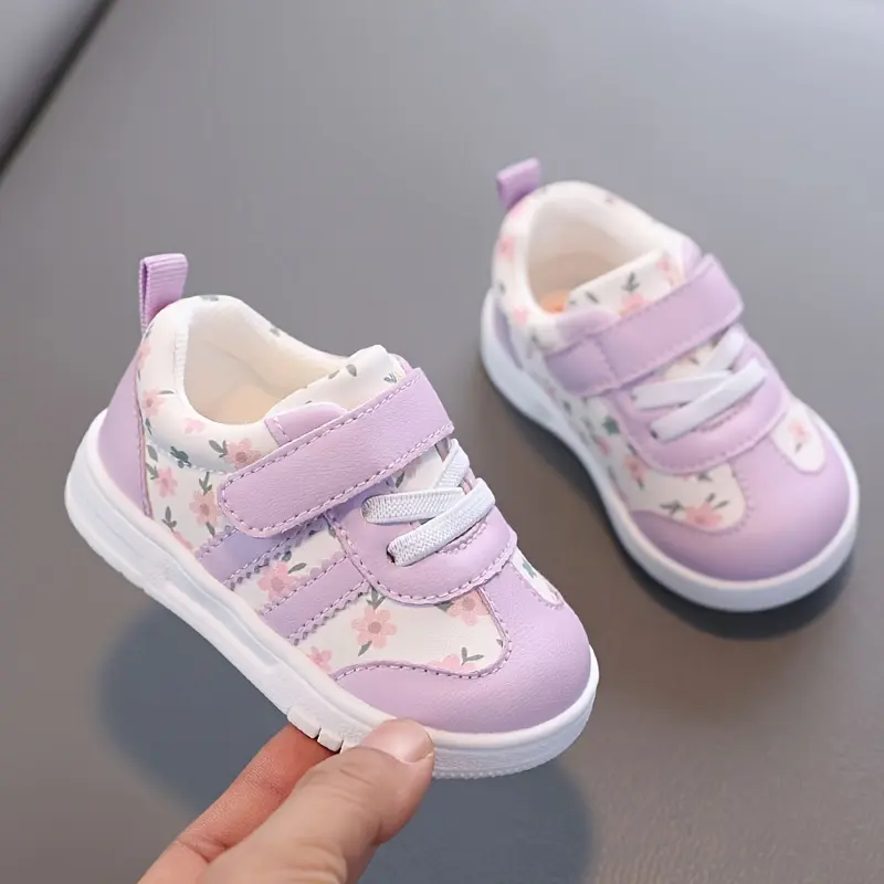 Four Seasons Style 1-2-3-4 Years Old Baby Boys and Girls Toddler Walking Anti-Soft Sole Cute Floral Pattern Children's Outdoor Indoor Beach Baby Shoes
