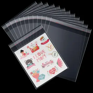 200 count Thickened Self Sealing Cellophane  Bags 6x9 In, Clear Candy Cookie Bags for  Giving, 3.1 Mils Resealable Plastic Packaging Bag for Party Favors, Cookies, Bread, Snack Goodie