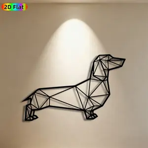 1pc Dachshund Metal Wall Art Dachshund Statue Mural, Ideal Gift for New Year, Easter, Weather-Resistant Metal Wall Decor Wall Sculptures, Perfect for Living Room Wall & Garden Fence Pet Decor Enthusiasts