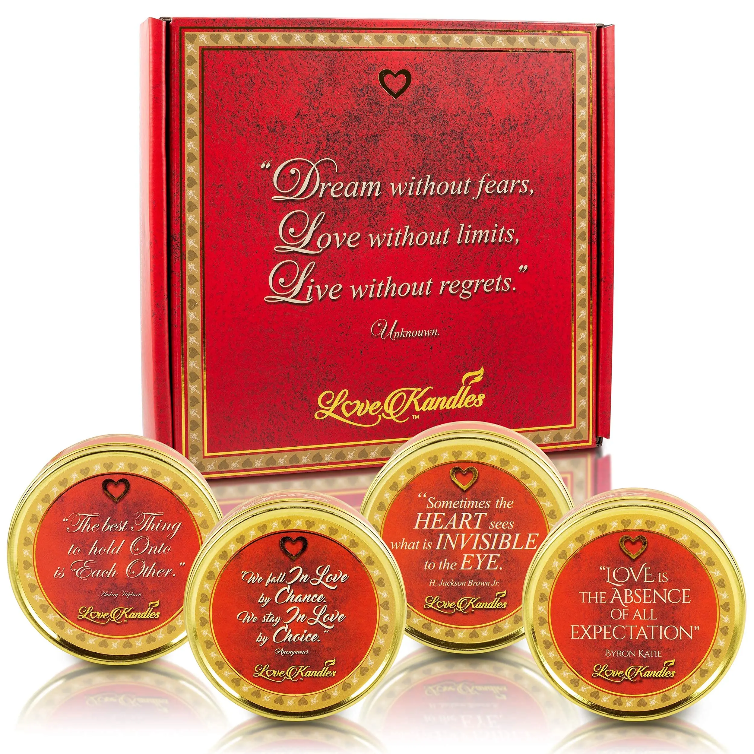 Love Kandles Aromatherapy Candle Gift Set for Women - Lavender Bath Candles for Tub Relaxation with Heart Design and Scented Candle Gift - Ornaments Perfume Decoration Freshener