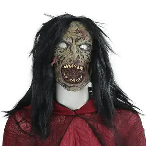 Night of the living Dead Creepy Horror Worm Mask for Halloween - Perfect Scary Costume Accessory for Haunted Houses and Parties
