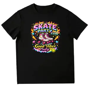 Y2K Skate Party Shirt, Roller Skate Party Club Tee, Retro Skate Shirt, Birthday Skate Party, Good Vibes Only Shirt