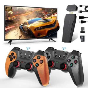 Upgraded Wireless Retro Gaming Console, Retro Game Stick 4K with 20,000+ Games and 9 Emulators Built-in, Plug and Play Video Games for TV, 2.4G Wireless Controllers Cable Arcade Card Connection Durable Hdmi Smartphone 64G
