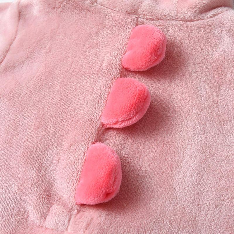 TONWHAR Multi Color Dinosaur Costumes for Children,Baby Soft Warm Halloween One Piece Pajamas,Unisex Baby Animal Onesie,Animal Costumes for Kids,Rose Pink Dinosaur Outfit for Toddler