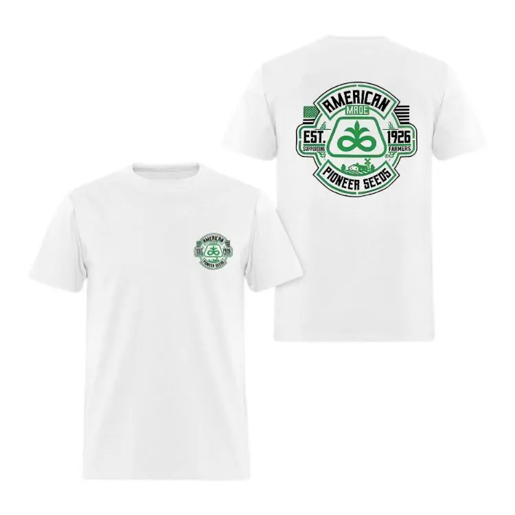180g[100%cotton]Pioneer Seeds American Made T-Shirt, 2 Sides, Est 1926 Graphic Tee, Agriculture Shirt, Oversized T-shirt for Men, Gift for American Farmers and Ranchers