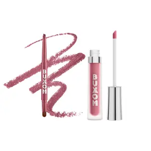 BUXOM Lip Liner and Plumping Cream Gloss Bundle - Plumps and Hydrates, Longwear Lipgloss, Pigmented Plumping Lipsticks