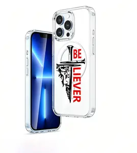 Christian Believer Cross MagSafe Phone Case for iPhone 13-17 Pro Max/Plus - Religious Faith Clear Shockproof Magnetic Protective Cover