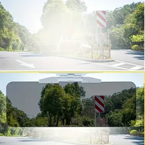 Summer Essential Car Anti-Glare Rearview Mirror Sun Visor Shield Reduces Sun/High Beam Glare Day & Night Use Driver Eye Protection Universal Interior Accessory