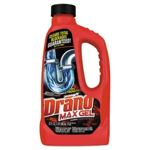 212 MAIN Drano SJN694768 32oz Plastic Bottle Unscented Max Gel Drain Cleaner, Household Pipe Protector for Soap Clogs