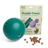 Woof Walkabout and Puzzle Treats Bundle - Enrichment Dog Toys Puzzle and Treat Dispenser - Includes Woof Chicken Puzzle Treats - Adjustable Difficulty - Durable Rubber - Easy to Clean