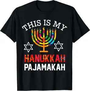 100% Cotton This is My Hanukkah Pajamakah hanukkah funny pajama gift T-Shirt