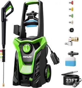 Electric Pressure Washer High Pressure Cleaning Machine with Foam Cannon 1800W 1.33 GPM Power Washer with 5 Quick Connect Nozzles for Fences Decks Patios