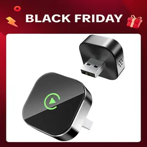 2025 Wireless carplay Adapter for iPhone/Android - Fast Connection,No Latency,Hands-Free Call wireless adapter Electronic Charger carplay dongle, suitable for factory wired CarPlay cars from 2016+,TIKTOKBLACKFRIDAY