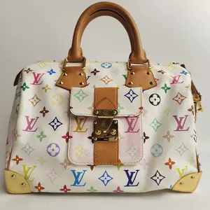 Pre-owned Louis Vuitton CANVAS Tote Bags x Takashi Murakami Monogram White Multicolor Speedy 30 XP01886 [BF 12Z]