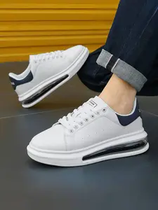 Men's Fashion Patchwork Lace-Up Sporty Running Shoes, Comfortable Breathable Sports Sneakers, Trendy Casual Shoes for Daily Wear and Fitness, Running Athletic Shoes, Outdoor Running Shoes, Athletic Running Trainers