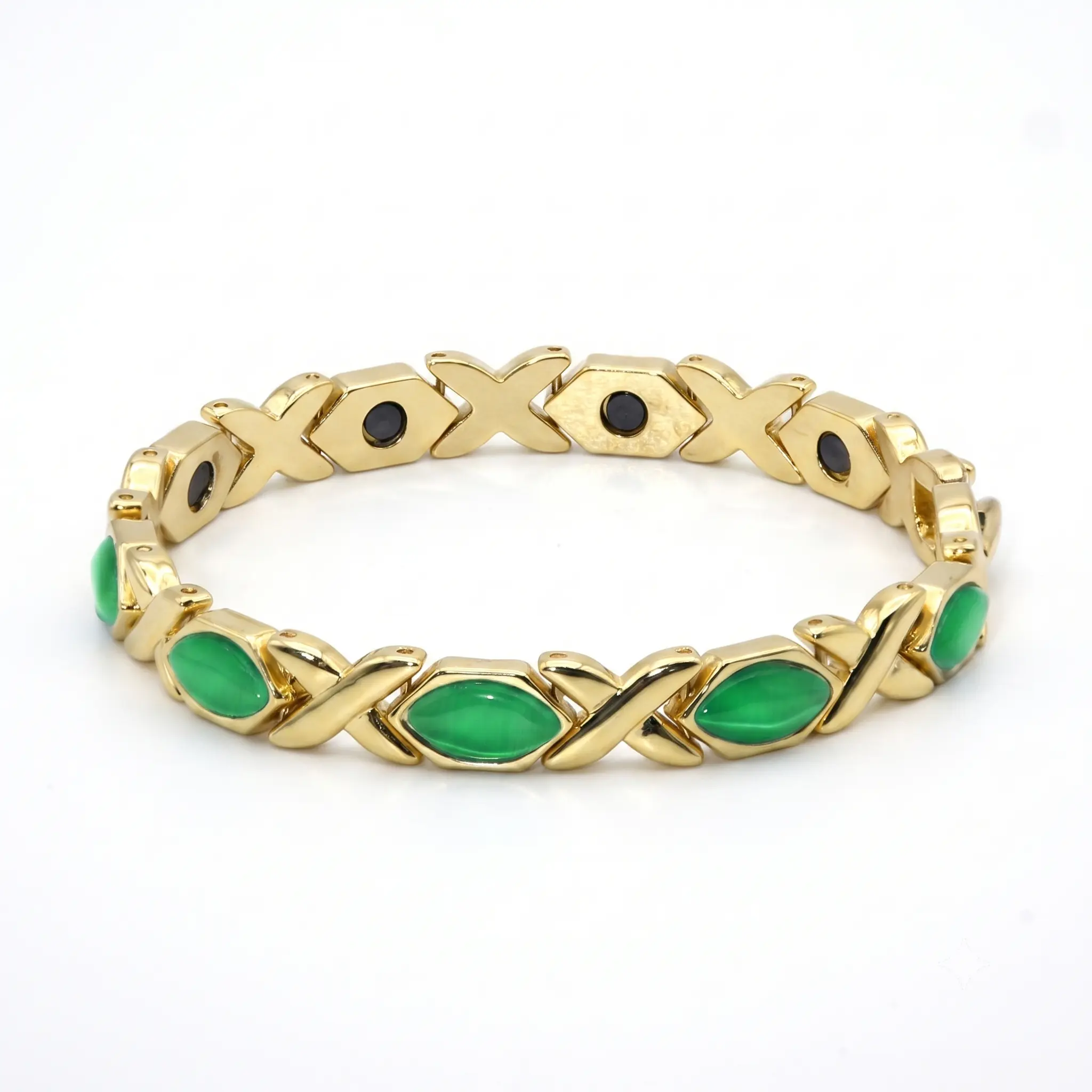 Energy magnet bracelet, eco-friendly alloy with diamonds, adjustable ladies' wristband，Valentine's Day gift, Christmas gift