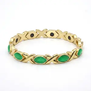 Energy magnet bracelet, eco-friendly alloy with diamonds, adjustable ladies' wristband，Valentine's Day gift, Christmas gift