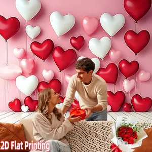 2d flat banner 1pc HeartShaped Balloon Valentine's Day Decor Backdrop-No Electricity Required, Versatile Party Decoration for Living Room, Bedroom, Office, Outdoor Celebration, garden decoration