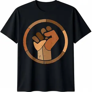 Black History Melanin Fist Celebrating African Pride for Men Women and Kids T-Shirt