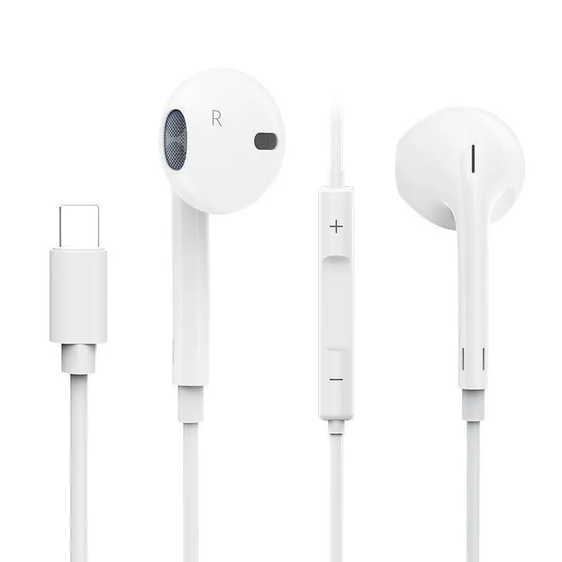 USB Type-C headphones, Type C Earphones, Audio Earbuds for iPad Pro and iPhone 15 series, HiFi In Ear Wired Earbuds with a microphone and volume control, universal compatibility with Type-C devices and Android, and sound quality for music lovers
