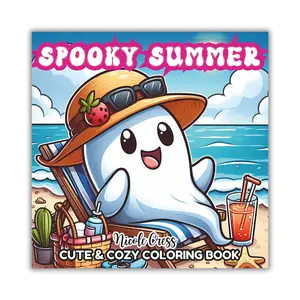 Spooky Summer: Cozy Coloring Book with Over 50 Adorable Pages Featuring Creepy Cute Characters Enjoying Sunny Summer for All Ages Relaxation (Spooky Cute Coloring Books)