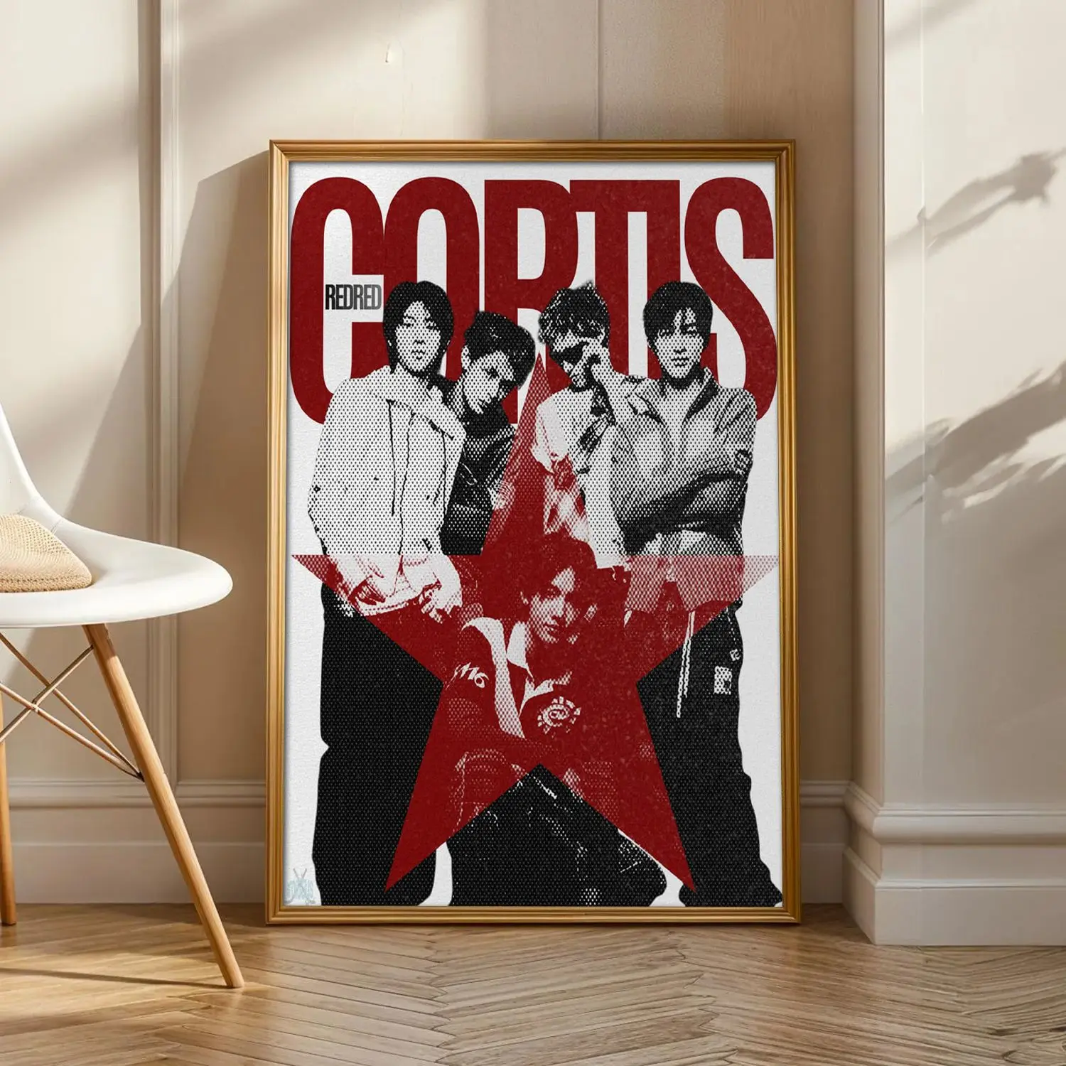 [25% OFF] [UNFRAMED] Cortis Red Star Poster Print, Retro K-Pop Group Wall Art, Y2K Music Room Decor, Fan Gift
