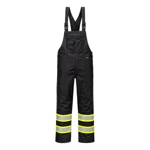 Portwest F488  Iona Plus Enhanced Rain Bib Overall Black