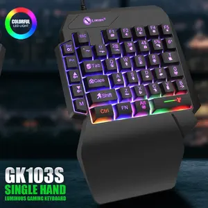 35keys One Handedly Single Hand Mini Gaming Keyboard Usb Ultra-slim Wired Backlight Keyboard for Laptop Desktop PC Smartphone  game keyboard