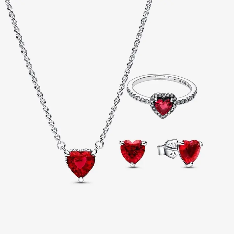 Timeless Heart Jewelry Set – 925 Sterling Silver