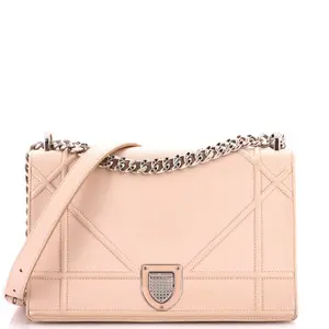 Pre-owned Dior material Messenger Bags Christian Diorama Flap Bag Grained Calfskin Medium by Rebag