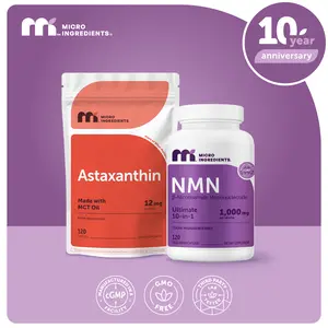 Brooke's Anti-Aging Bundle: NMN Complex 1000mg 120 Capsules & Astaxanthin 12mg 120 Softgels