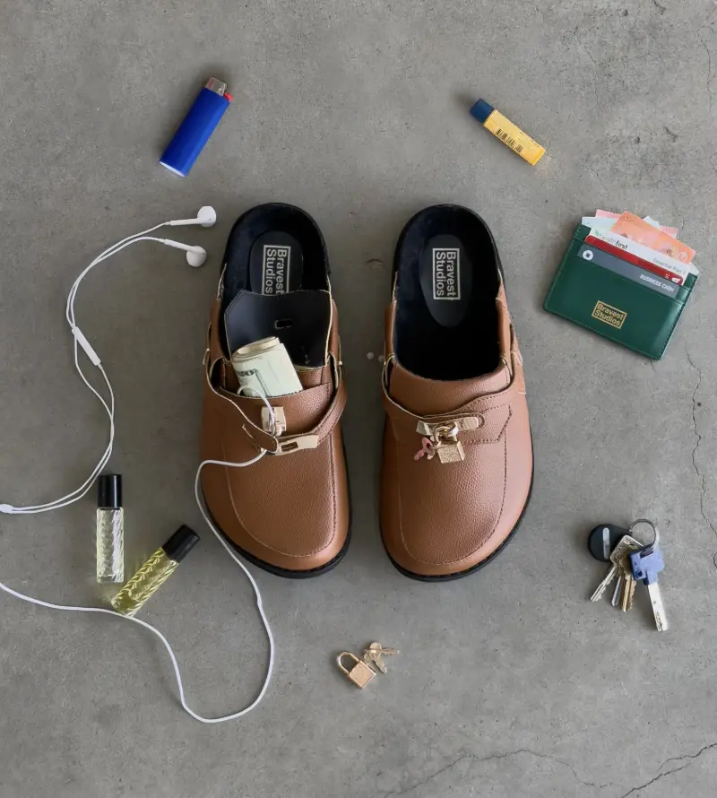 Cognac Bag Clogs Cognac Bag Clogs