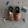 Cognac Bag Clogs