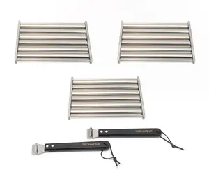 Technique S/2 Stainless Steel Hot Dog Grill Rollers w/ Detached Handle