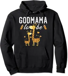Godmama To Be Giraffe Baby Shower Godmother Gift Pullover Hoodie - Winniekemo Shop 36B0BVL4Z4VD